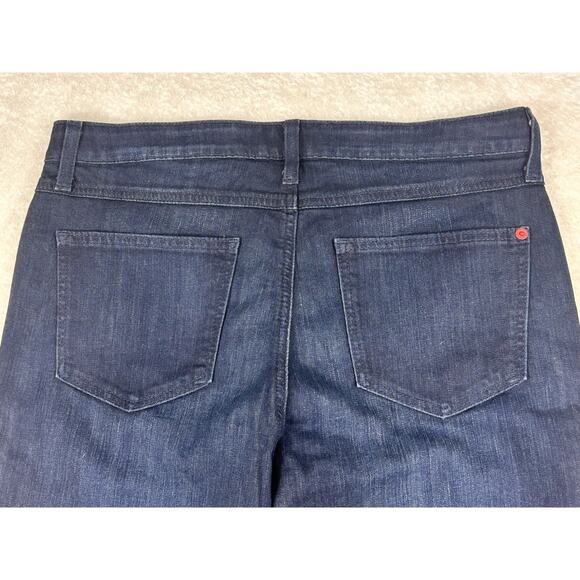 Spanx Denim Jeans Womens Slim-X Straight Sz 31x32 Dark Wash Stretch Mid-Rise - Picture 7 of 8